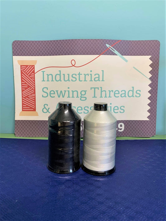 bonded nylon thread black and white for sewing