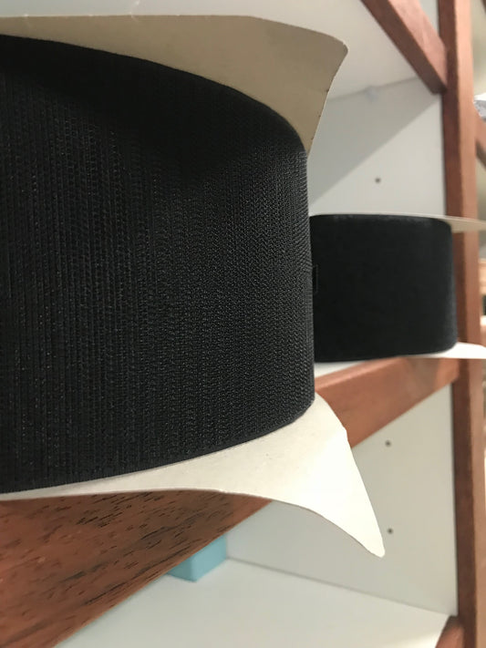 velcro sew on hook & loop black 100mm