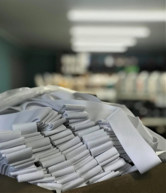 Super soft brush elastic 50mm white