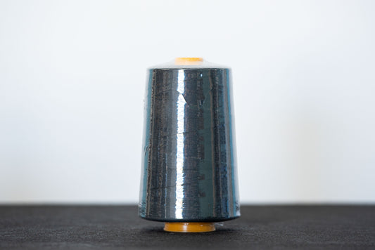 black spun polyester-wrapped thread