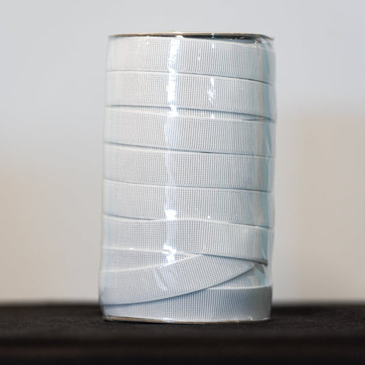 Ribbed Woven Elastic EW 801 for sewing white