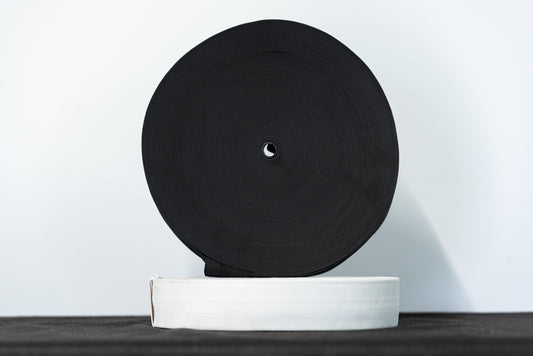 Knitted elastic black and white for sewing