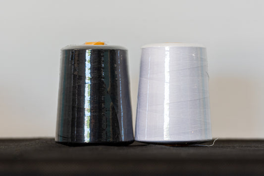 spun polyester thread black and white for sewing