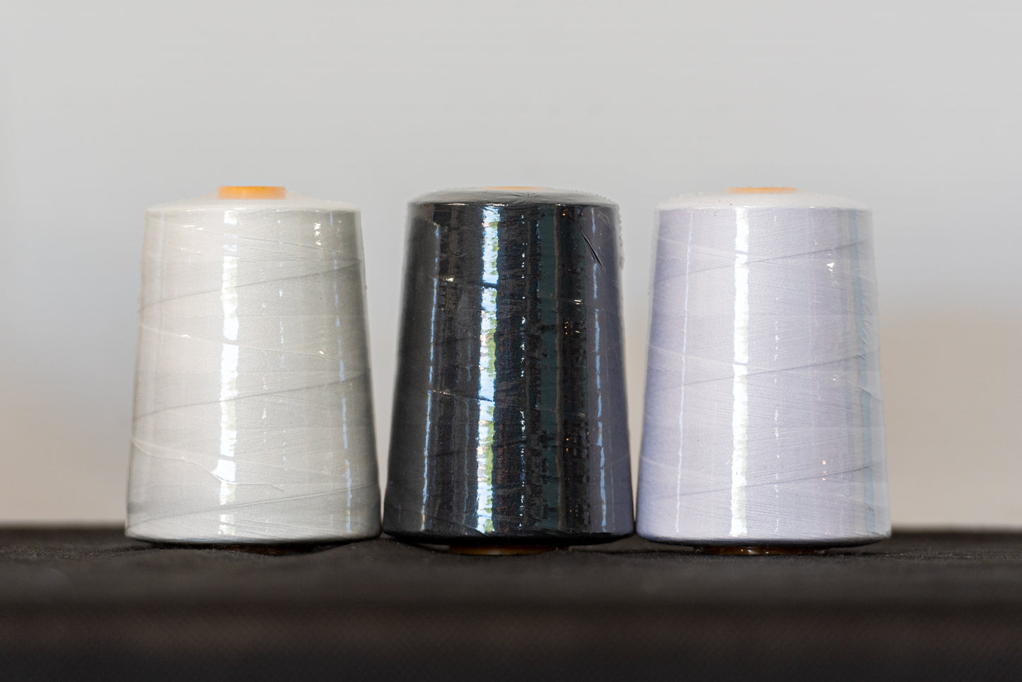 spun polyester thread black natural white for sewing