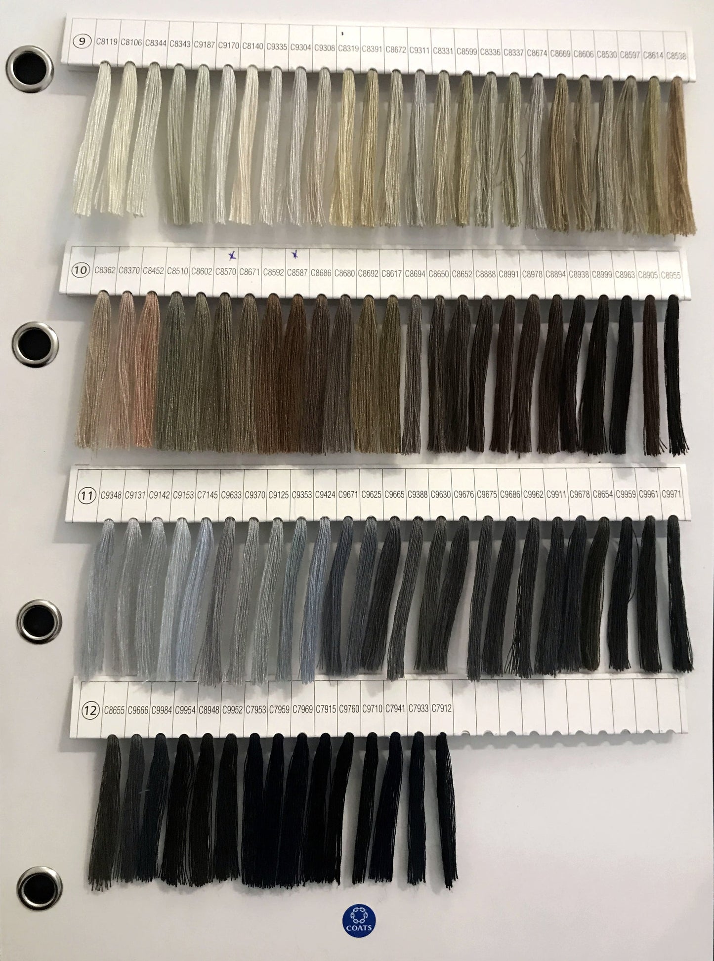 Colour Chart - For Coats Astra, Epic, Gramax & Dual Duty