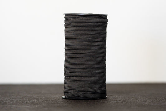 black firm weave braided elastic for swimwear sewing