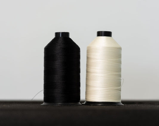 bonded nylon thread black and white