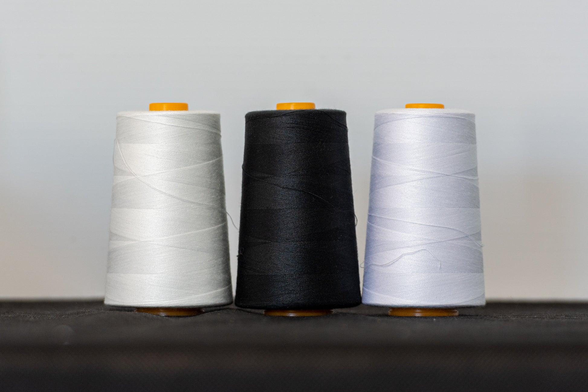 spun polyester thread black natural white for sewing